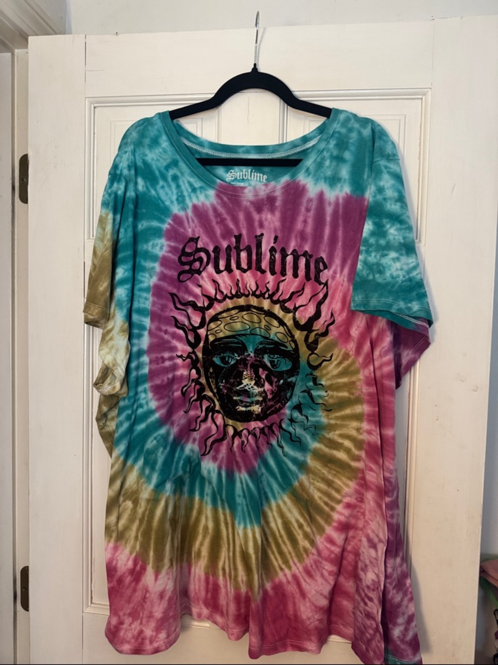 torrid Tie-Dye Sublime Graphic Tee in Teal, Pink, Olive